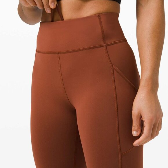 Lululemon Invigorate High-Rise Tight 25" Leggings Dark Terracotta 37626 - Picture 13 of 14
